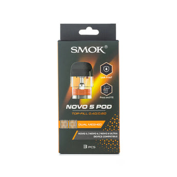 SMOK NOVO 5 REPLACEMENT POD/0.4/0.8OHM NOVO 5 DUAL MESHED PODS