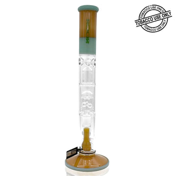 ROOR® TECH FIXED 18” STRAIGHT BARREL PERC MILKY & MINT WATERPIPE - 18S10ATP
