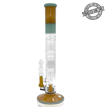 ROOR® TECH FIXED 18” STRAIGHT BARREL PERC MILKY & MINT WATERPIPE - 18S10ATP