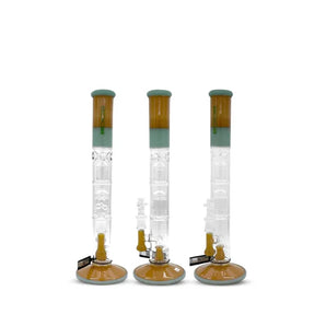 ROOR® TECH FIXED STRAIGHT BARREL PERC MILKY & MINT WATERPIPE 18” - 18S10ATP