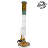 ROOR® TECH FIXED 18” STRAIGHT BARREL PERC MILKY & MINT WATERPIPE - 18S10ATP