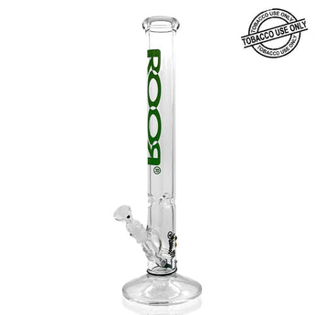 ROOR® CLASSIC STRAIGHT TUBE GREEN WATERPIPE 18" - 18B505B