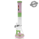 ROOR® TECH FIXED 18” STRAIGHT TUBE TANGIE & MINT WATERPIPE - 18STFP