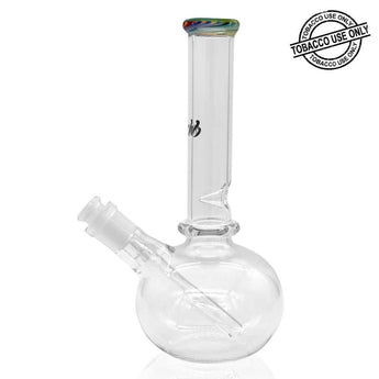 iDAB™ BUBBLE BOTTOM BEAKER WATERPIPE 9.5" - Colored Lip