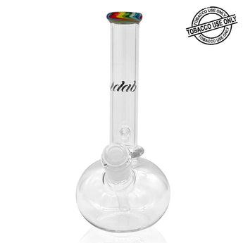 iDAB™ BUBBLE BOTTOM BEAKER WATERPIPE 9.5" - Colored Lip