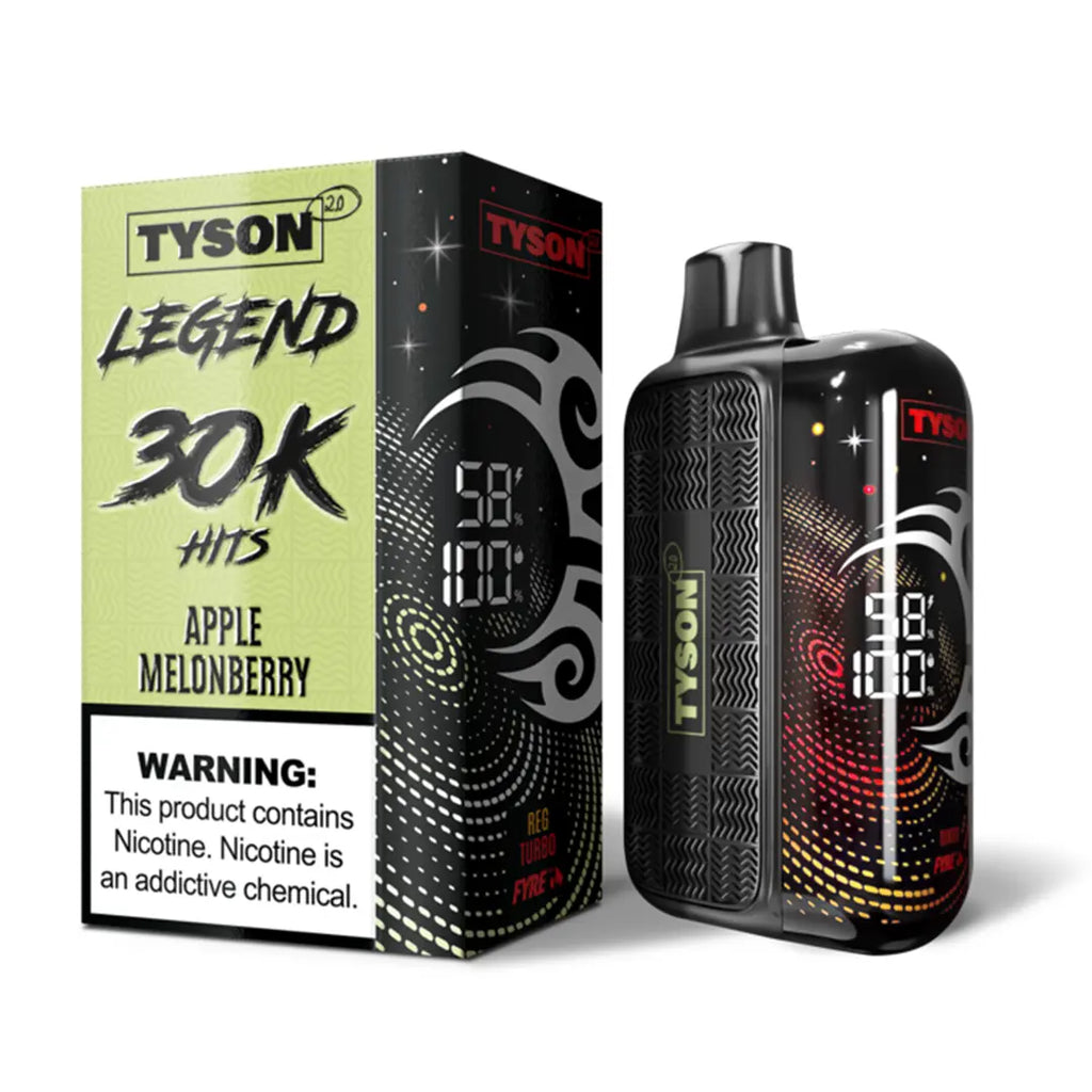 TYSON 2.0 LEGEND DISPOSABLE VAPE - 30000 PUFFS - Apple Melonberry