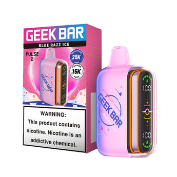GEEK BAR PULSE 2 DISPOSABLE VAPE - 25000 PUFFS - Blue razz Ice