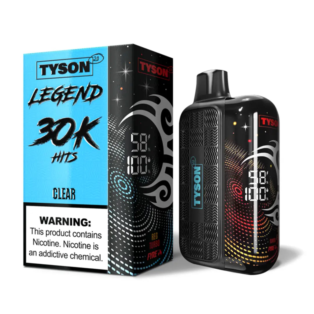 TYSON 2.0 LEGEND DISPOSABLE VAPE - 30000 PUFFS - Clear
