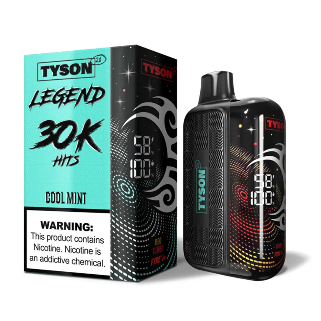 TYSON 2.0 LEGEND DISPOSABLE VAPE - 30000 PUFFS - Cool Mint