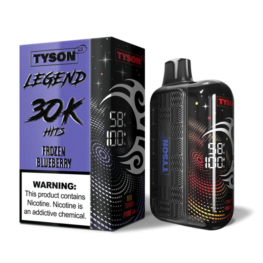 TYSON 2.0 LEGEND DISPOSABLE VAPE - 30000 PUFFS - frozen Blueberry 