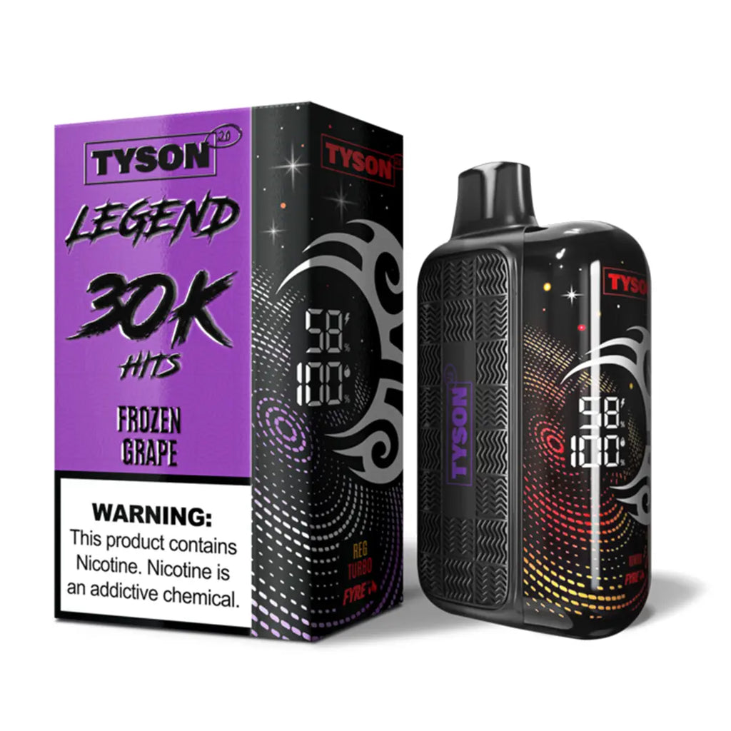 TYSON 2.0 LEGEND DISPOSABLE VAPE - 30000 PUFFS - Frozen Grape