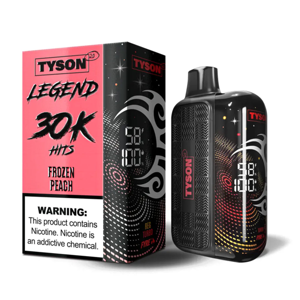 TYSON 2.0 LEGEND DISPOSABLE VAPE - 30000 PUFFS - frozen Peach 