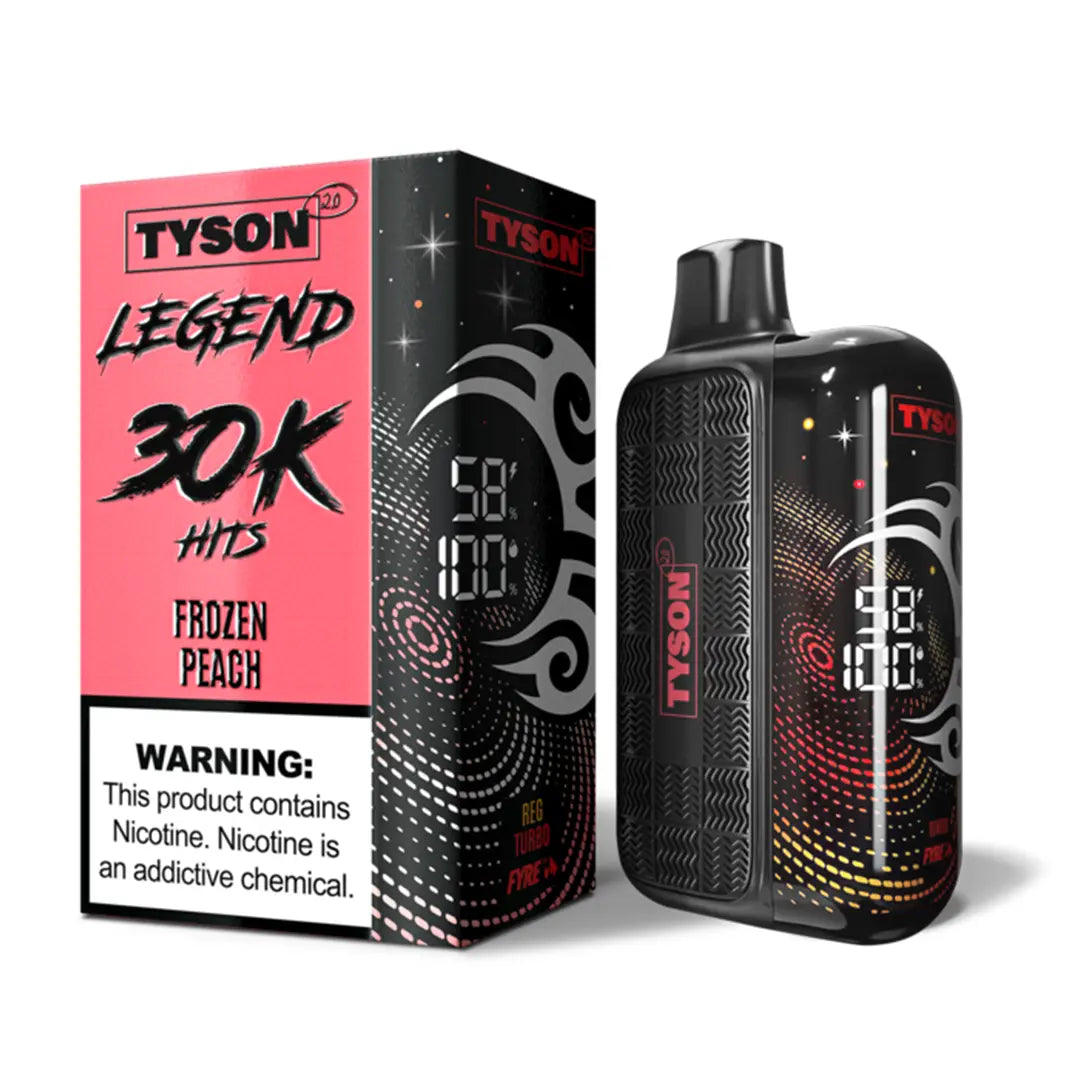 TYSON 2.0 LEGEND DISPOSABLE VAPE - 30000 PUFFS - frozen Peach 