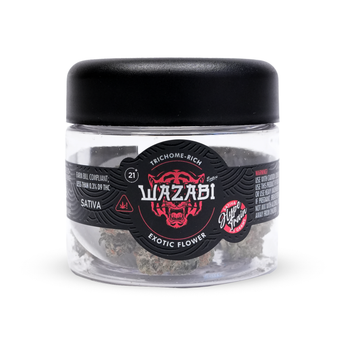 WAZABI EXOTICS 3.5 GRAMS TRICHOME-RICH EXOTIC FLOWER