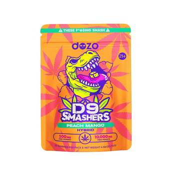 DOZO D9 SMASHERS GUMMIES - 10000MG - Hybrid Peach Mango