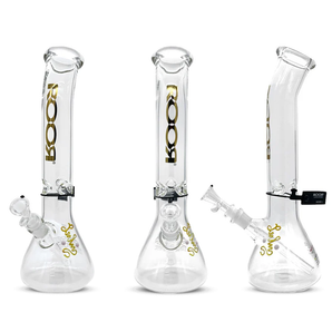 ROOR® CLASSIC BENT NECK BEAKER 5MM WATERPIPE 14" - 14B505B
