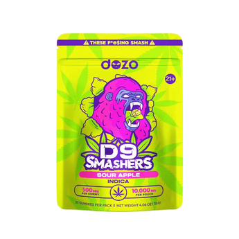 DOZO D9 SMASHERS GUMMIES - 10000MG - Indica Sour Apple