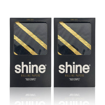 SHINE® 24K GOLD TIGER STRIPES KING SIZE ROLLING PAPER - 1 COUNT
