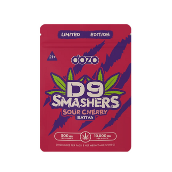 DOZO D9 SMASHERS GUMMIES - 10000MG - Sativa Sour Cherry